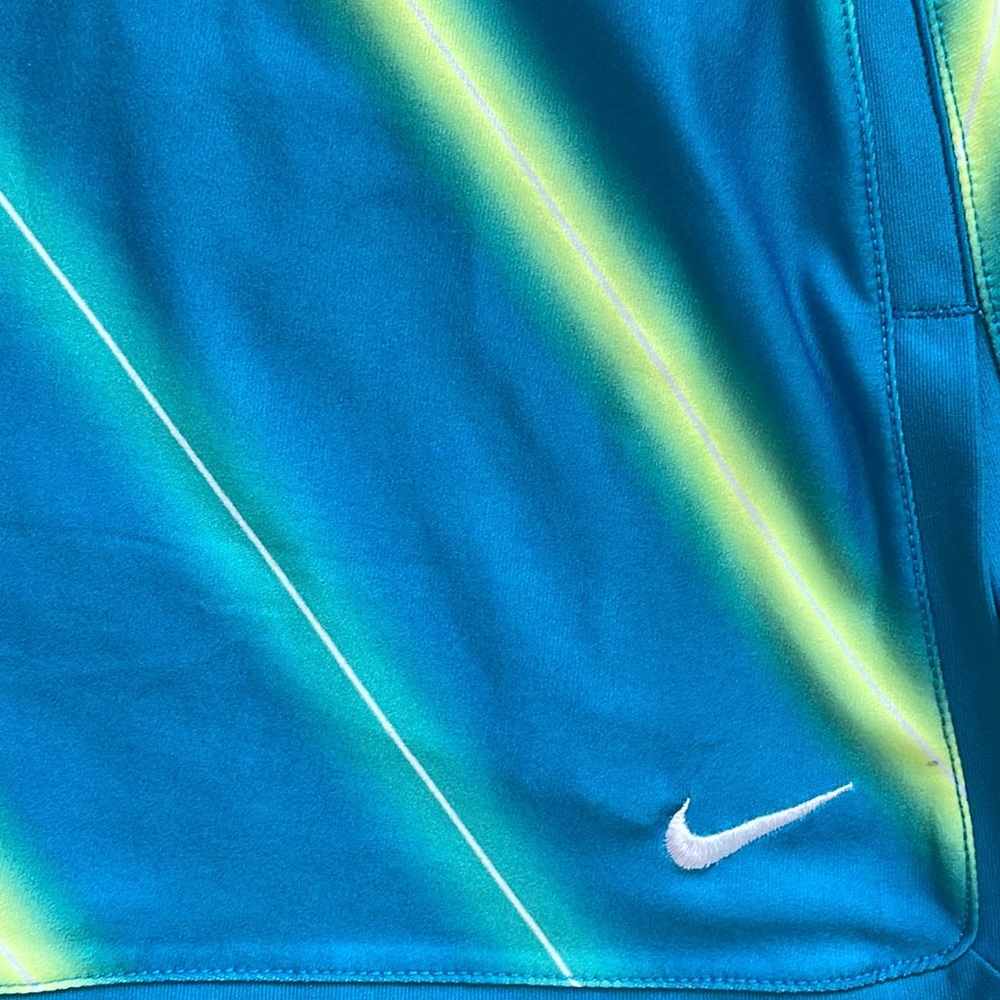 Nike Dri-Fit Turquoise w/Neon Stripes Athletic Tennis Skort-M Top Sold Separate - Picture 3 of 7